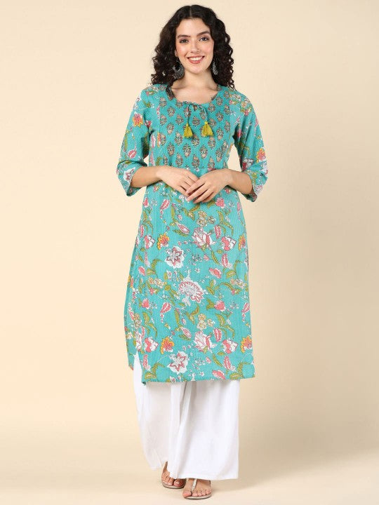 Ethnic Motifs Printed Cotton Maternity Kurta