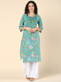 Thumbnail for Ethnic Motifs Printed Cotton Maternity Kurta