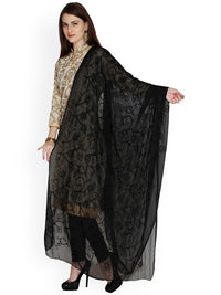 Thumbnail for black-embroidered-chiffon-dupatta