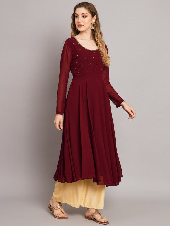 Women Yoke Design Anarkali Kurta