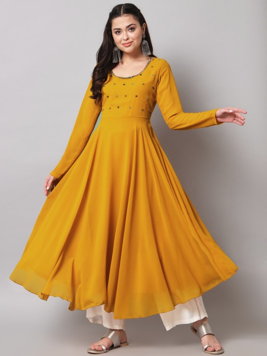 Women Yoke Design Anarkali Kurta