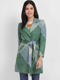 Thumbnail for geometric-printed-lapel-collar-tailored-jacket