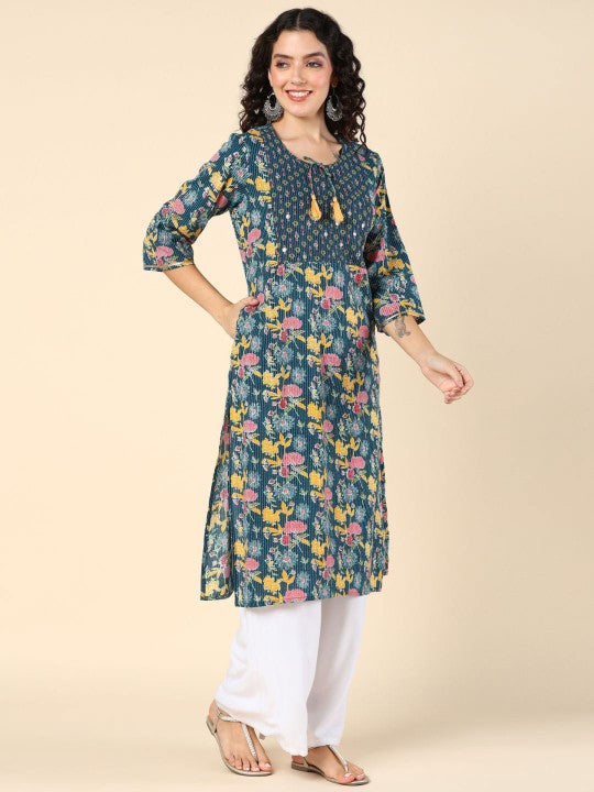 Ethnic Motifs Printed Cotton Maternity Kurta