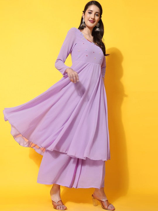 Women Yoke Design Anarkali Kurta