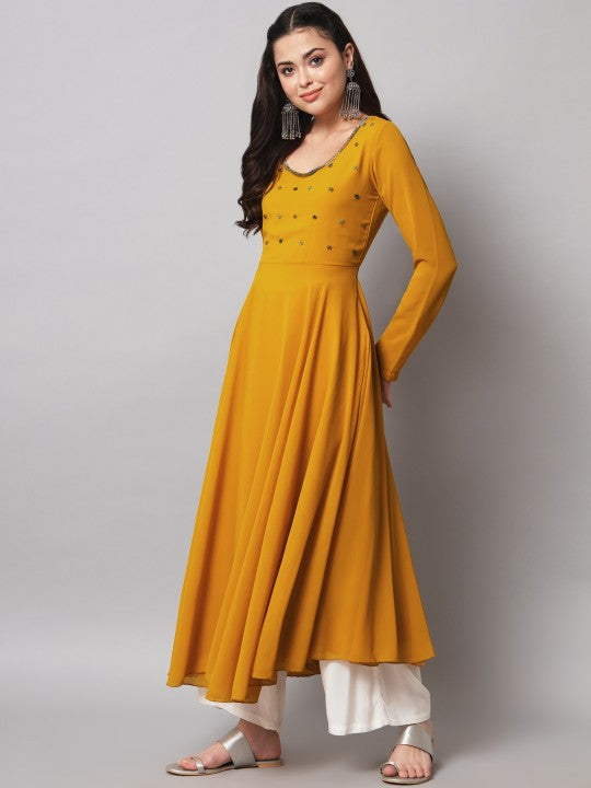 Women Yoke Design Anarkali Kurta