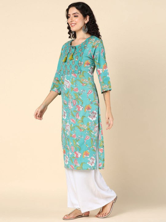 Ethnic Motifs Printed Cotton Maternity Kurta