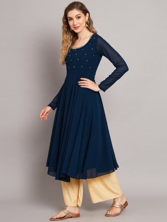 Women Yoke Design Anarkali Kurta