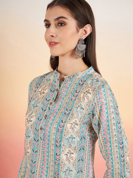 ethnic-motifs-printed-band-collar-cotton-straight-kurta