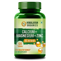 Thumbnail for himalayan-organics-plant-based-calcium-+-magnesium-+-zinc,-d3+k2-vegetarian-capsules