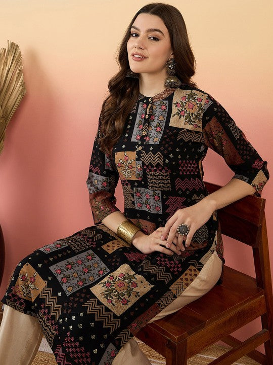 ethnic-motifs-printed-beads-and-stones-mandarin-collar-a-line-kurta