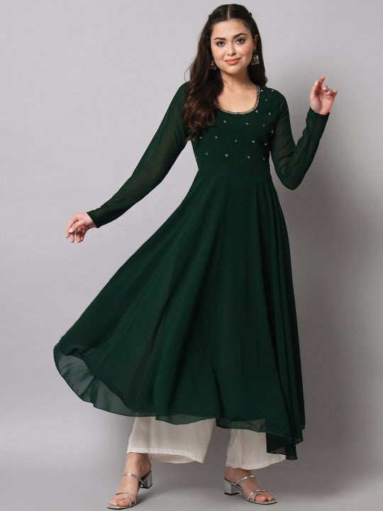 Women Yoke Design Anarkali Kurta