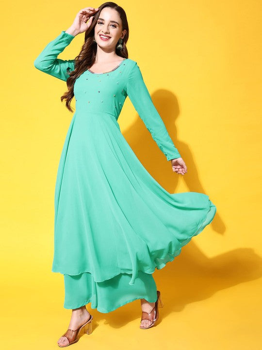 Women Yoke Design Anarkali Kurta