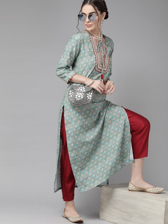 calm-blue-and-beige-ethnic-motifs-print-kurta