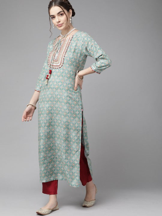 calm-blue-and-beige-ethnic-motifs-print-kurta