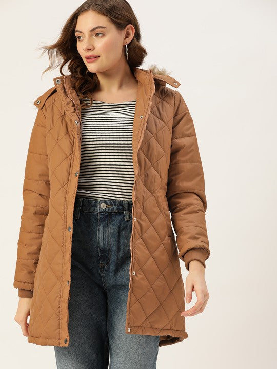 dressberry-women-brown-longline-quilted-parka-jacket