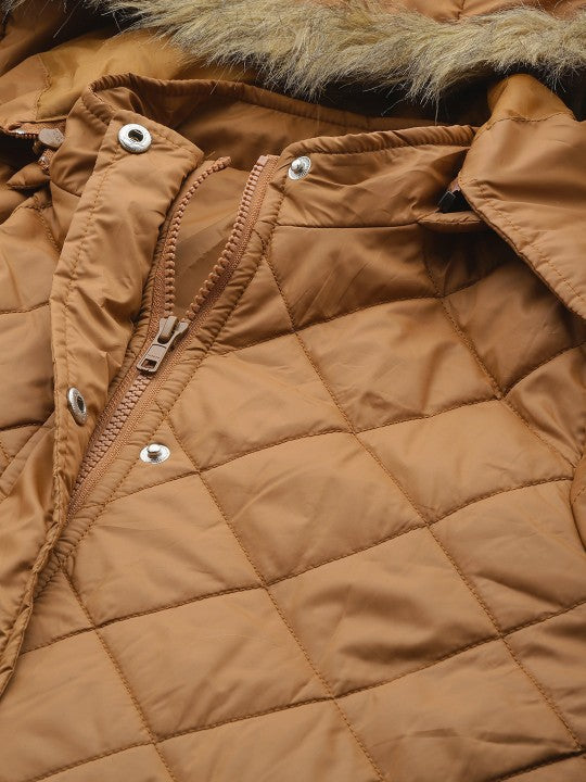 dressberry-women-brown-longline-quilted-parka-jacket