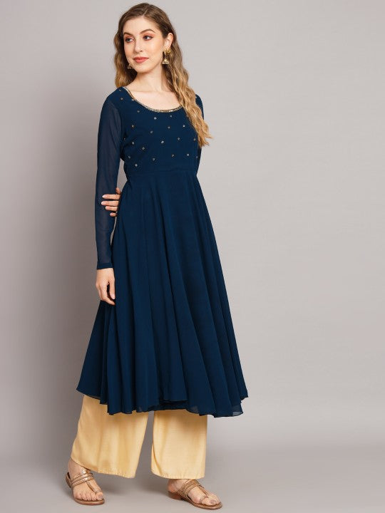 Women Yoke Design Anarkali Kurta