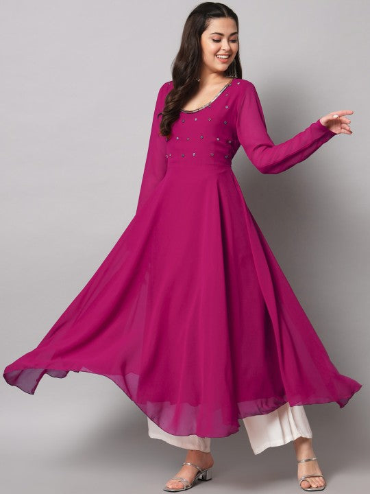 Women Yoke Design Anarkali Kurta