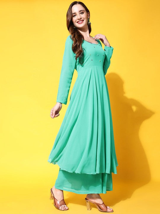 Women Yoke Design Anarkali Kurta