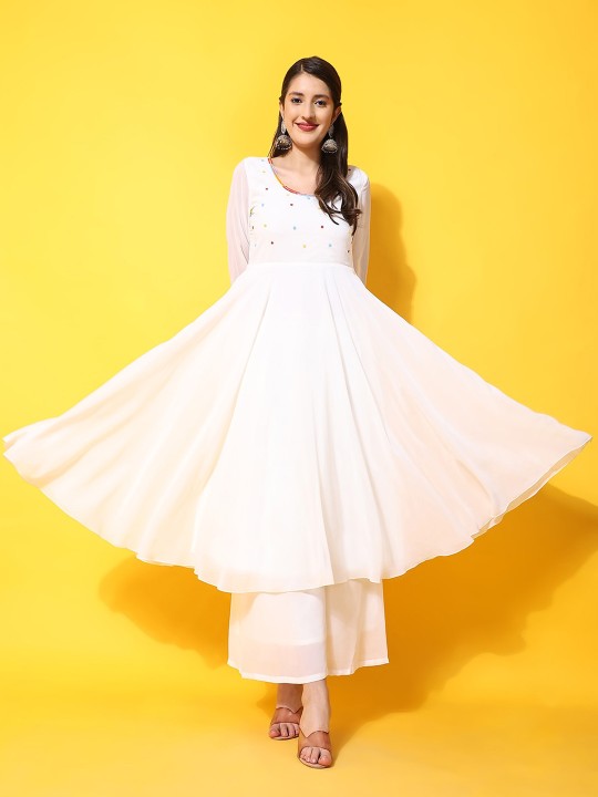 Women Yoke Design Anarkali Kurta