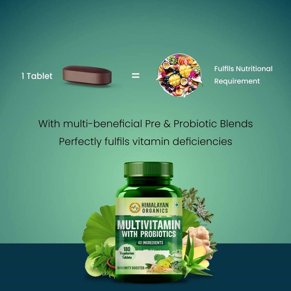 Himalayan Organics Immunity Multivitamin with Probiotics Tablets