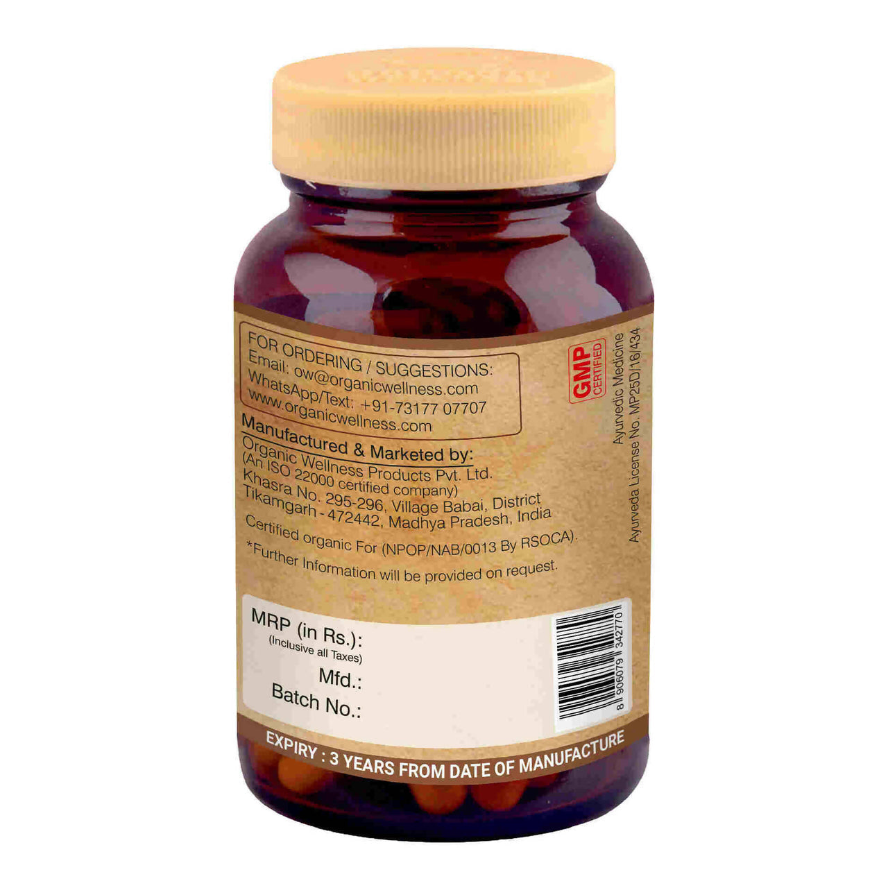 Organic Wellness Healthy Hair Vegetarian Capsules