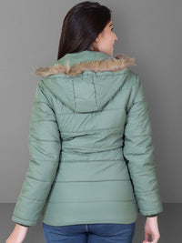 Thumbnail for hooded-fur-detail-lightweight-parka-jacket