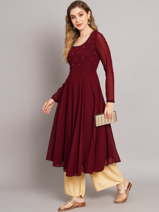 Women Yoke Design Anarkali Kurta