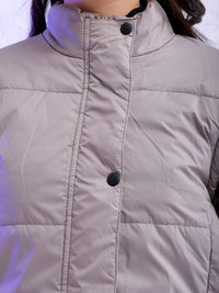 Thumbnail for stand-collar-lightweight-crop-puffer-jacket