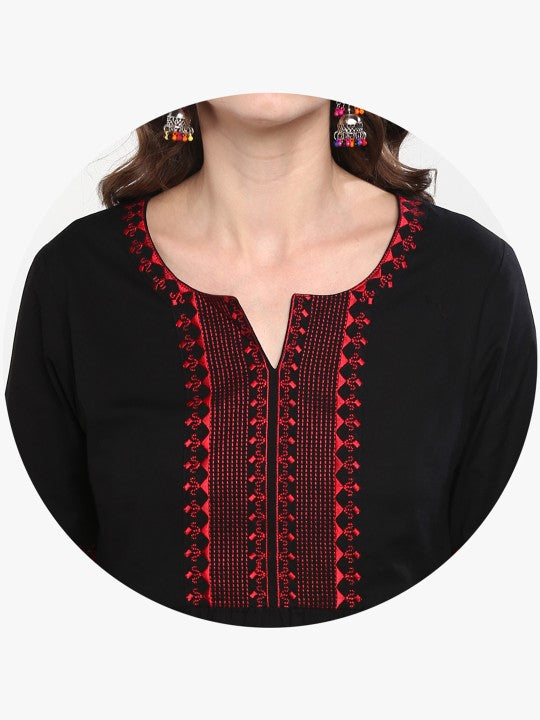 black-&-red-embroidered-tunic