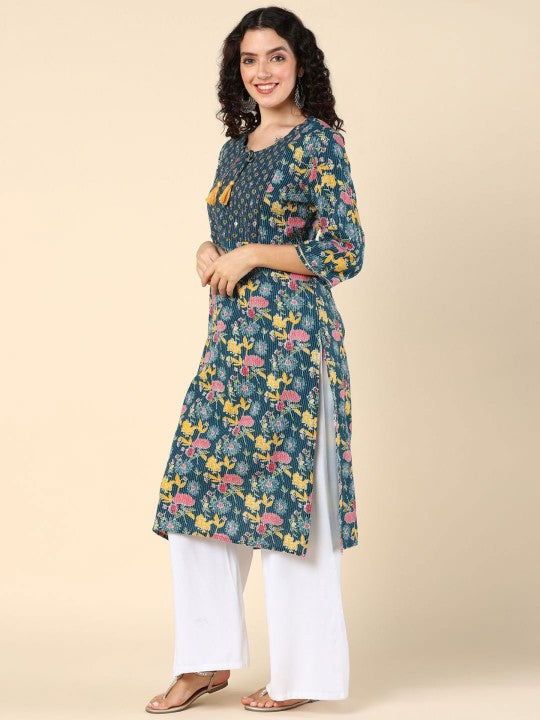 Ethnic Motifs Printed Cotton Maternity Kurta