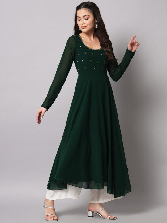 Women Yoke Design Anarkali Kurta