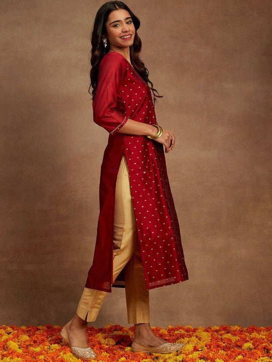 ethnic-motifs-embroidered-chanderi-silk-straight-kurta