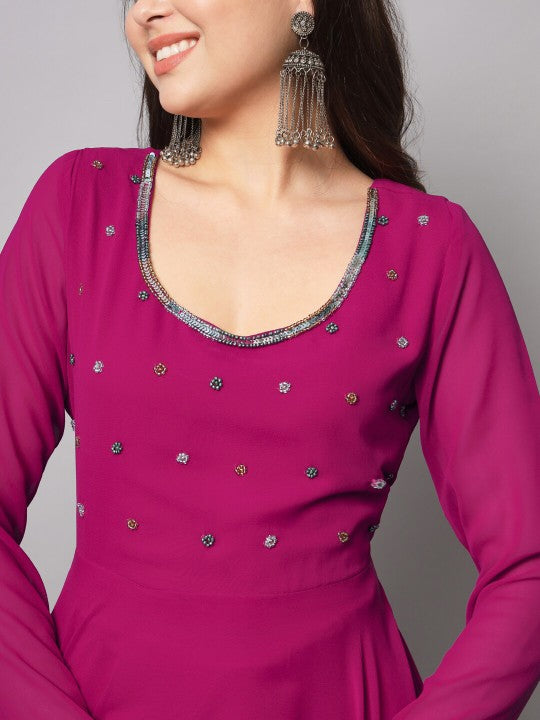 Women Yoke Design Anarkali Kurta