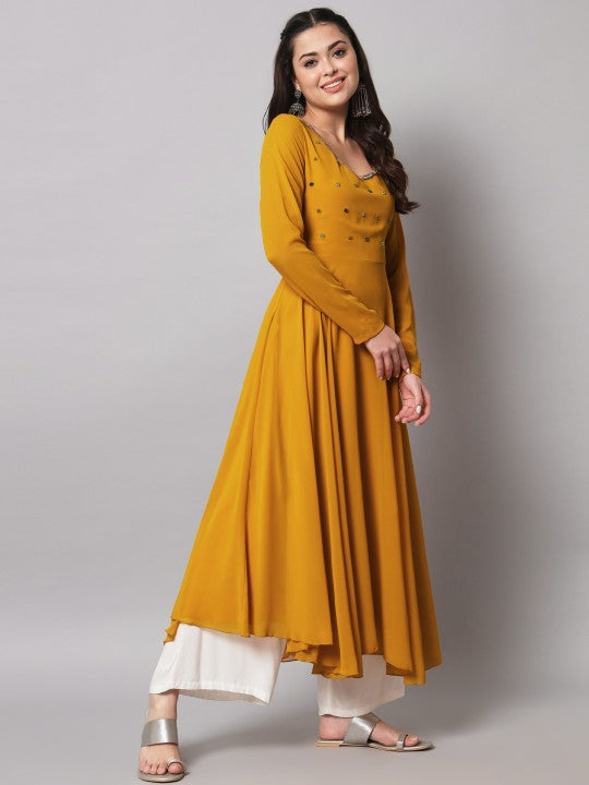 Women Yoke Design Anarkali Kurta