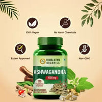 Thumbnail for Himalayan Organics Ashwagandha 1000 mg Vegetarian Capsules