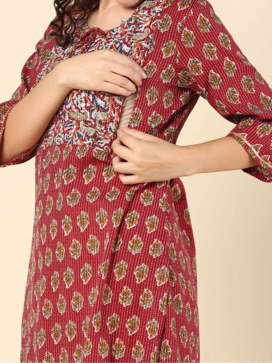 ethnic-motifs-printed-cotton-maternity-kurta