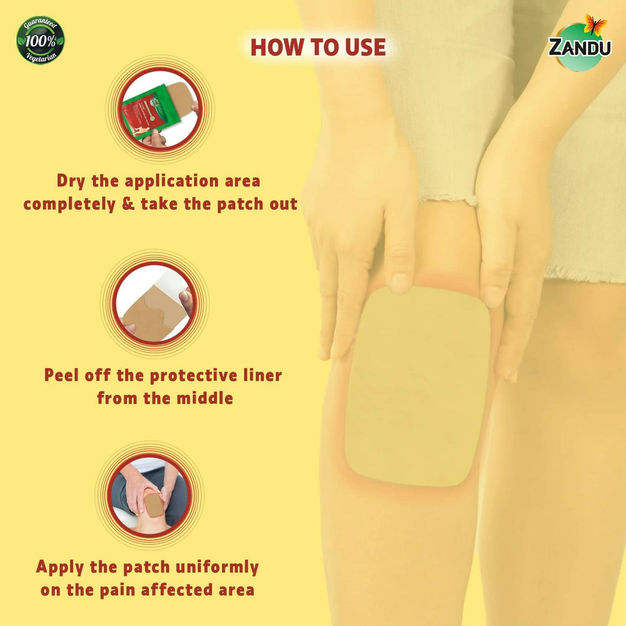 Zandu Ayurvedic Knee Pain Relief Patch