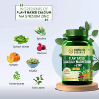 Thumbnail for Himalayan Organics Plant Based Calcium + Magnesium + Zinc, D3+K2 Vegetarian Capsules