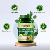 Thumbnail for Himalayan Organics Plant Based Calcium + Magnesium + Zinc, D3+K2 Vegetarian Capsules